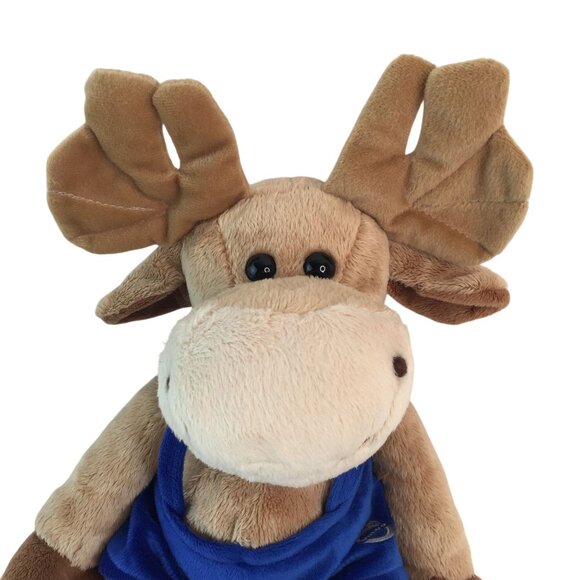 Bukowski Design Moose Plush Blue Volvo Overalls Plush 15" Stuffed Animal Sweden - Picture 2 of 9